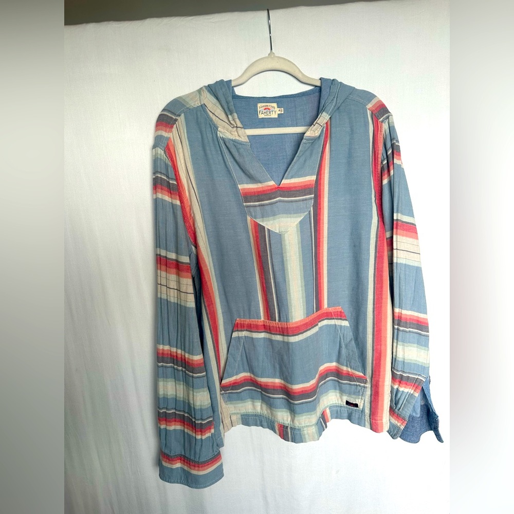 Faherty Soft Baja Beach Hooded Poncho